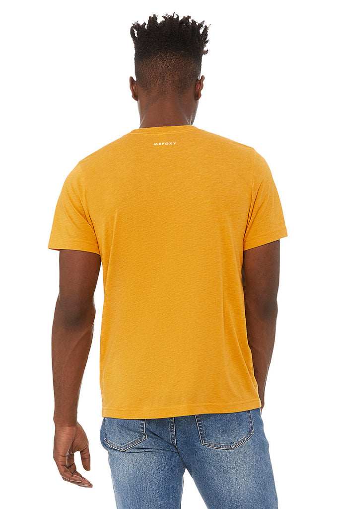 t-shirt baksida mustard